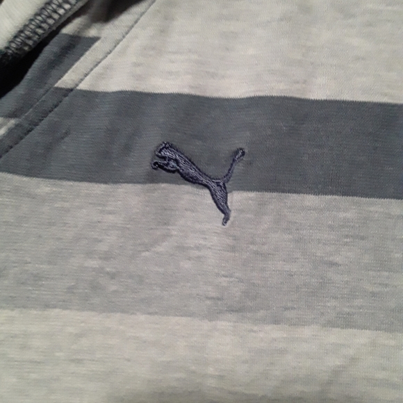 Puma Women's Blue Striped Light Activewear Hoody - Picture 7 of 10